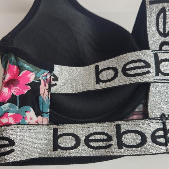bebe | Tropical Print | Racerback Sports Bra | Size Large - Picture 5 of 8